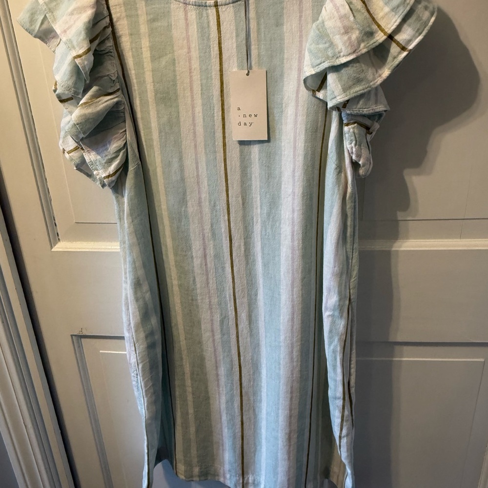 A New Day Pastel Striped Dress NWT